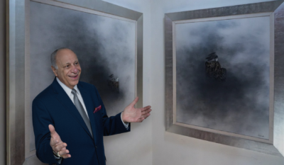 Dominic Taglialatella with Artwork by Internationally Acclaimed Chinese Artist Sanzi